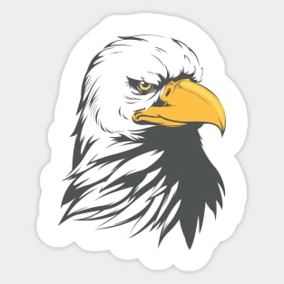 Bald Eagle Head Cartoon Sticker